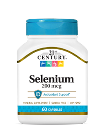 Selenium 200 mcg by 21st Century HealthCare, Inc., view from the front.