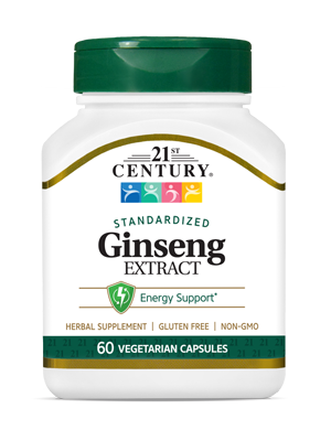 Ginseng Extract by 21st Century HealthCare, Inc., view from the front.
