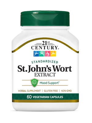 St. John's Wort Extract by 21st Century HealthCare, Inc., view from the front.