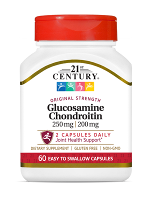 Glucosamine Chondroitin Original Strength by 21st Century HealthCare, Inc., view from the front.