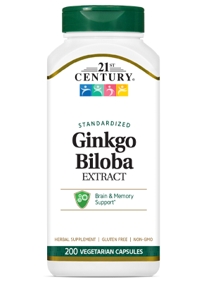Ginkgo Biloba Extract by 21st Century HealthCare, Inc., view from the front.
