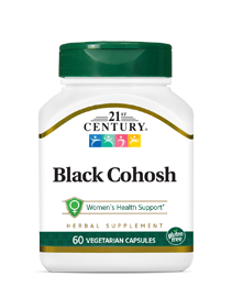 Black Cohosh by 21st Century HealthCare, Inc., view from the front.