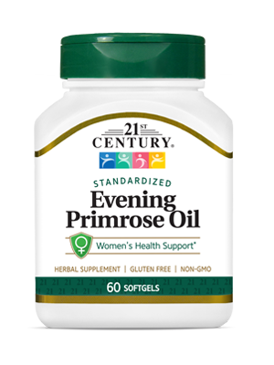Evening Primrose Oil by 21st Century HealthCare, Inc., view from the front.