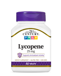 Lycopene 25 mg by 21st Century HealthCare, Inc., view from the front.