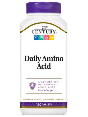 Daily Amino Acid by 21st Century HealthCare, Inc., view from the front.