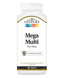 Mega Multi for Men by 21st Century HealthCare, Inc., view from the front.