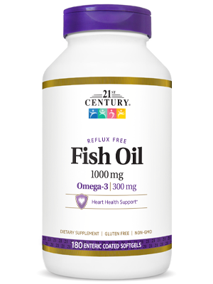 Fish Oil 1000 mg - 180 Enteric Coated 