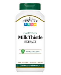 Milk Thistle Extract  by 21st Century HealthCare, Inc., view from the front.