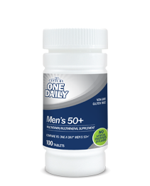 One Daily Men's 50+ by 21st Century HealthCare, Inc., view from the front.