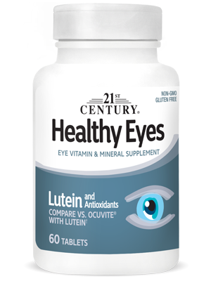 Healthy Eyes Lutein & Antioxidants by 21st Century HealthCare, Inc., view from the front.