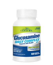 Glucosamine Daily Complex by 21st Century HealthCare, Inc., view from the front.