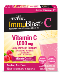 ImmuBlast®-C Raspberry Burst by 21st Century HealthCare, Inc., view from the front.