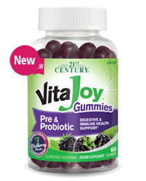 VitaJoy® Pre & Probiotic by 21st Century HealthCare, Inc., view from the front.