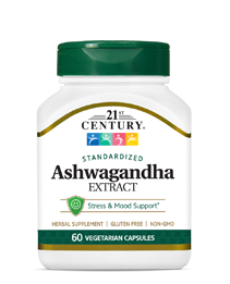 Ashwagandha Extract by 21st Century HealthCare, Inc., view from the front.