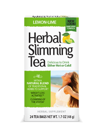 Herbal Slimming Tea Lemon-Lime by 21st Century HealthCare, Inc., view from the front.