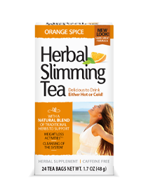 Herbal Slimming Tea Orange Spice by 21st Century HealthCare, Inc., view from the front.