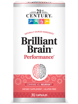 Brilliant Brain™ Performance* by 21st Century HealthCare, Inc., view from the front.