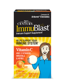 ImmuBlast® by 21st Century HealthCare, Inc., view from the front.