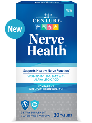 Nerve Health* by 21st Century HealthCare, Inc., view from the front.